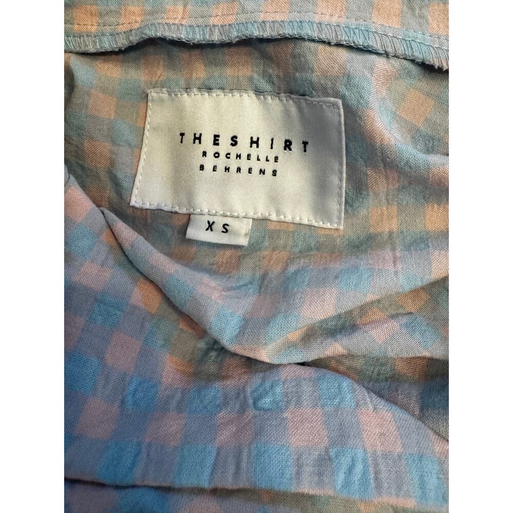 The Shirt by Rochelle Behrens Hillary Dress XS Pastel Gingham Ruffle Sleeve - Picture 5 of 6